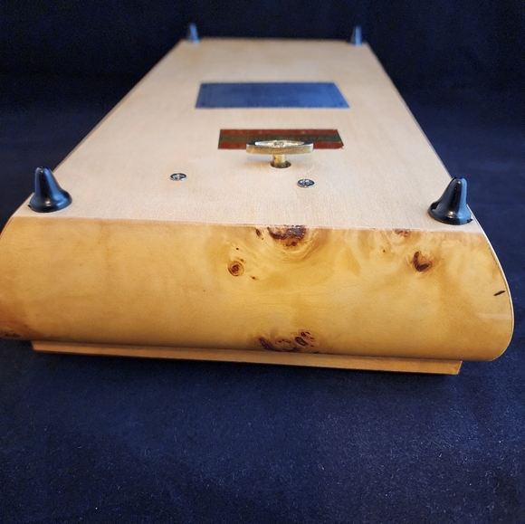 Vtg C. Industries Burl Wood Inlaid Wood Florals Music Box "Sunrise, Sunset" USA - Picture 9 of 17